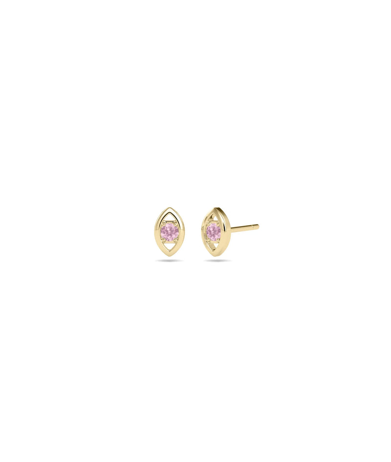 Birthstone Evil Eye Stud Earring - 79e | Everyday 14K Gold Jewelry