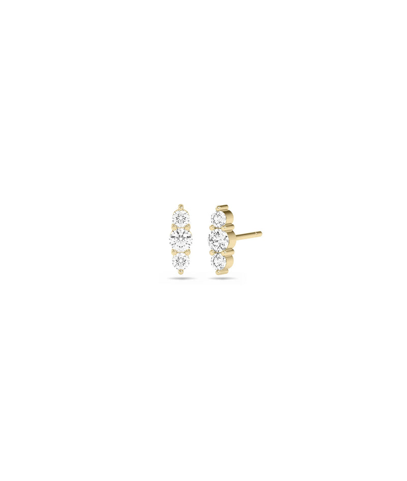 Birthstone and Diamond Stud Earrings - 79e | Everyday 14K Gold Jewelry