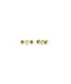 Birthstone and Diamond 3 Stone Stud Earring - 79e | Everyday 14K Gold Jewelry