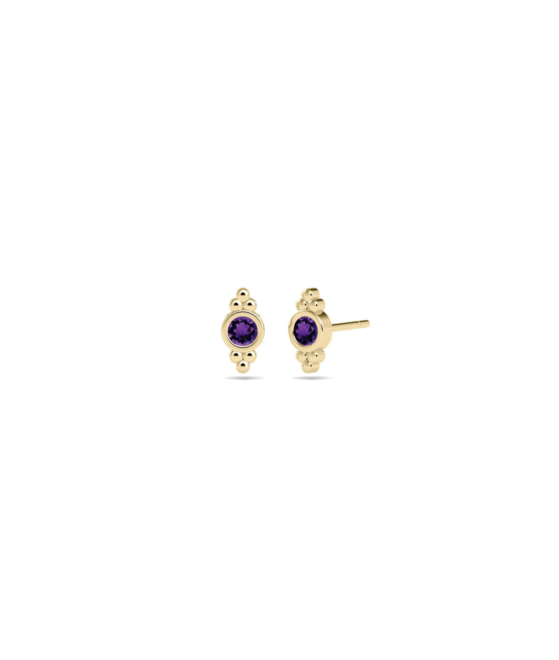 Birthstone Stud Earring - 79e | Everyday 14K Gold Jewelry