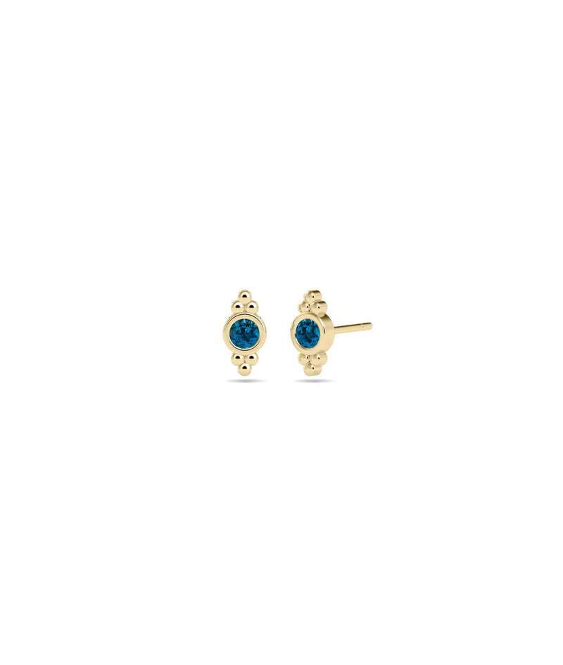 Birthstone Stud Earring - 79e | Everyday 14K Gold Jewelry