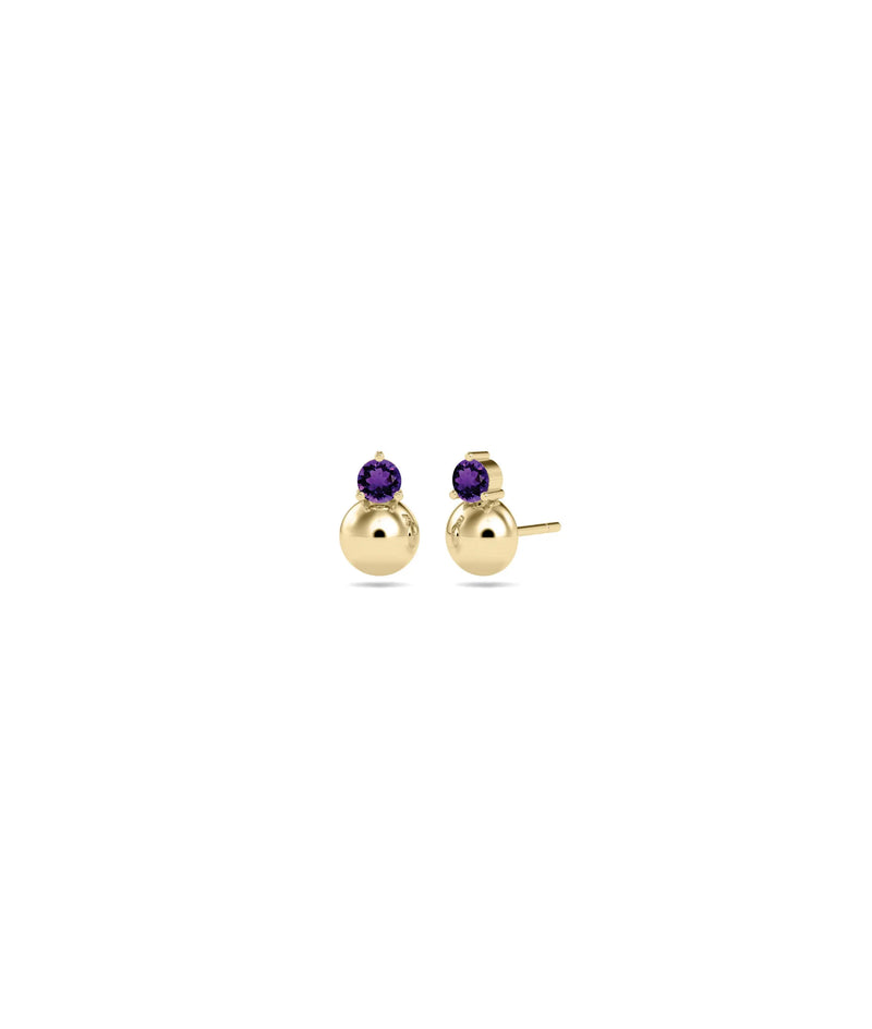 Birthstone Bubble Stud Earring - 79e | Everyday 14K Gold Jewelry