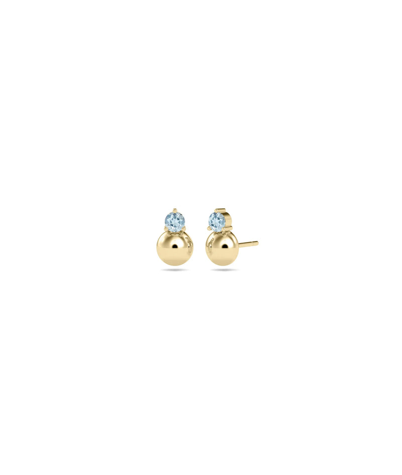 Birthstone Bubble Stud Earring - 79e | Everyday 14K Gold Jewelry