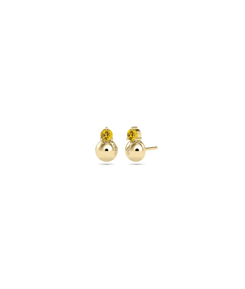 Birthstone Bubble Stud Earring - 79e | Everyday 14K Gold Jewelry