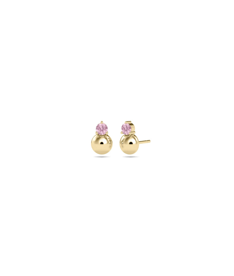 Birthstone Bubble Stud Earring - 79e | Everyday 14K Gold Jewelry