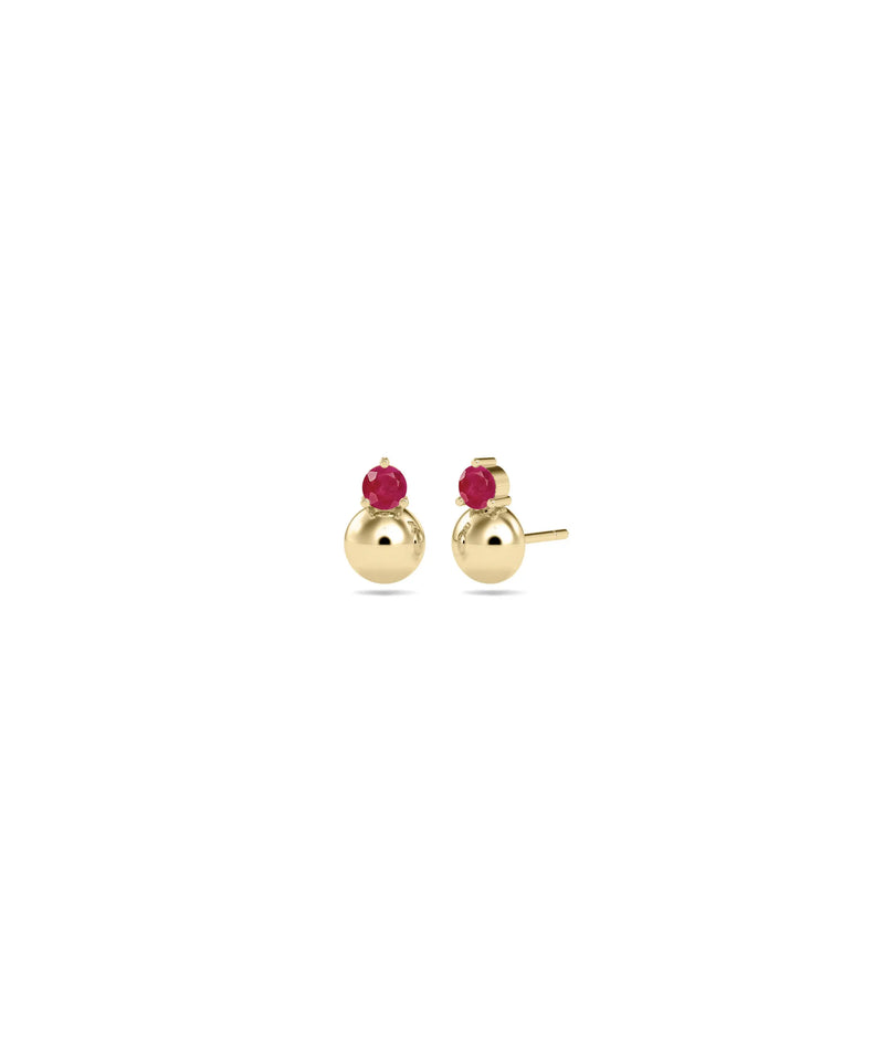 Birthstone Bubble Stud Earring - 79e | Everyday 14K Gold Jewelry