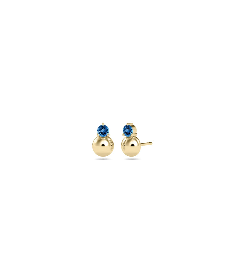 Birthstone Bubble Stud Earring - 79e | Everyday 14K Gold Jewelry