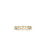 Birthstone and Diamond Band Ring - 79e | Everyday 14K Gold Jewelry