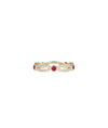 Birthstone and Diamond Band Ring - 79e | Everyday 14K Gold Jewelry
