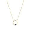 Birthstone and Diamond Circle Necklace - 79e | Everyday 14K Gold Jewelry