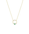 Birthstone and Diamond Circle Necklace - 79e | Everyday 14K Gold Jewelry