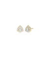 Birthstone and Diamond Halo Stud Earrings - 79e | Everyday 14K Gold Jewelry