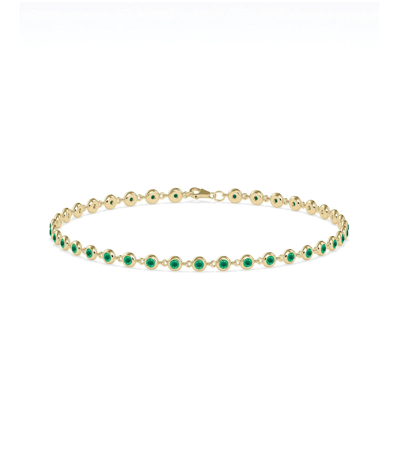 Birthstone Bezel Station Bracelet - 79e | Everyday 14K Gold Jewelry