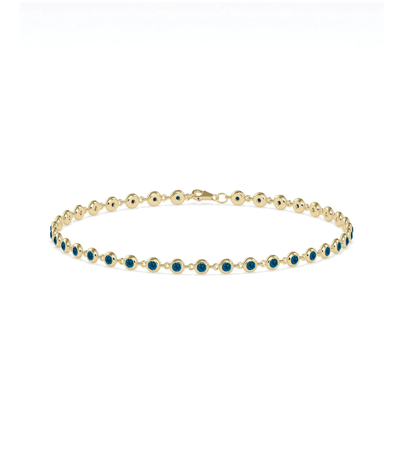 Birthstone Bezel Station Bracelet - 79e | Everyday 14K Gold Jewelry