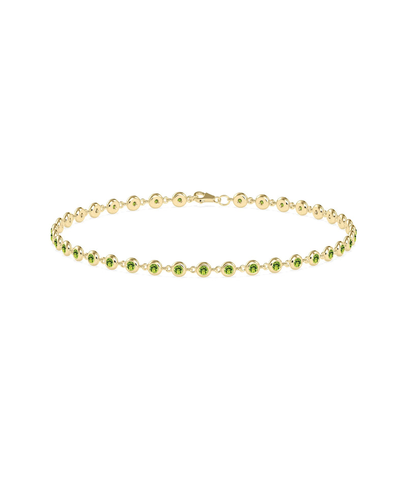 Birthstone Bezel Station Bracelet - 79e | Everyday 14K Gold Jewelry