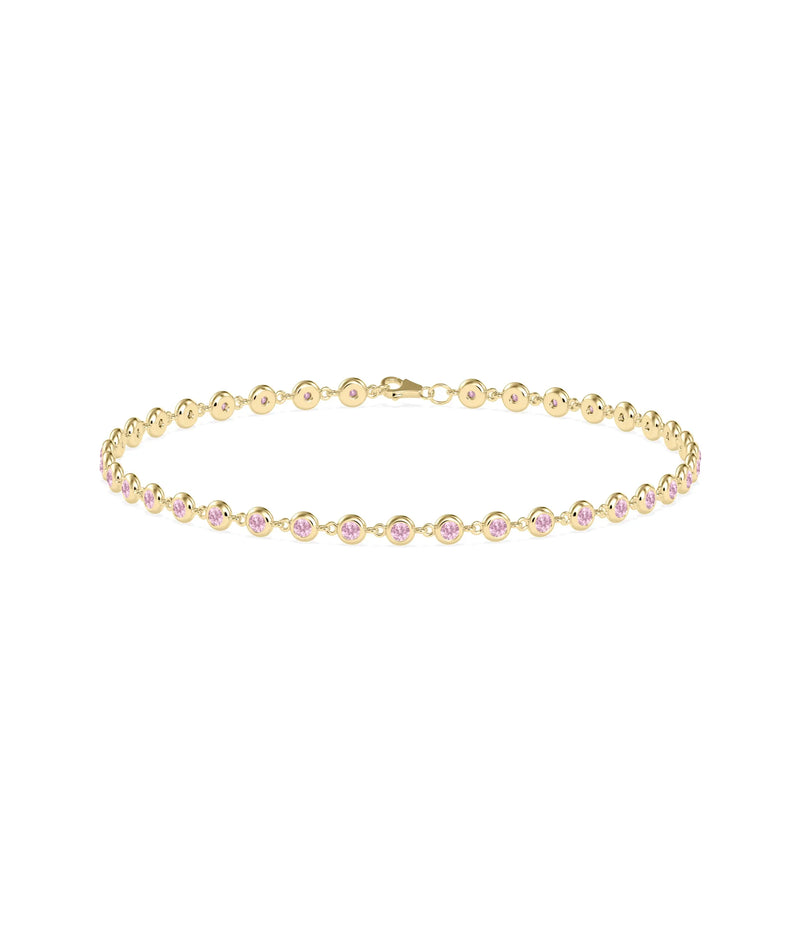 Birthstone Bezel Station Bracelet - 79e | Everyday 14K Gold Jewelry