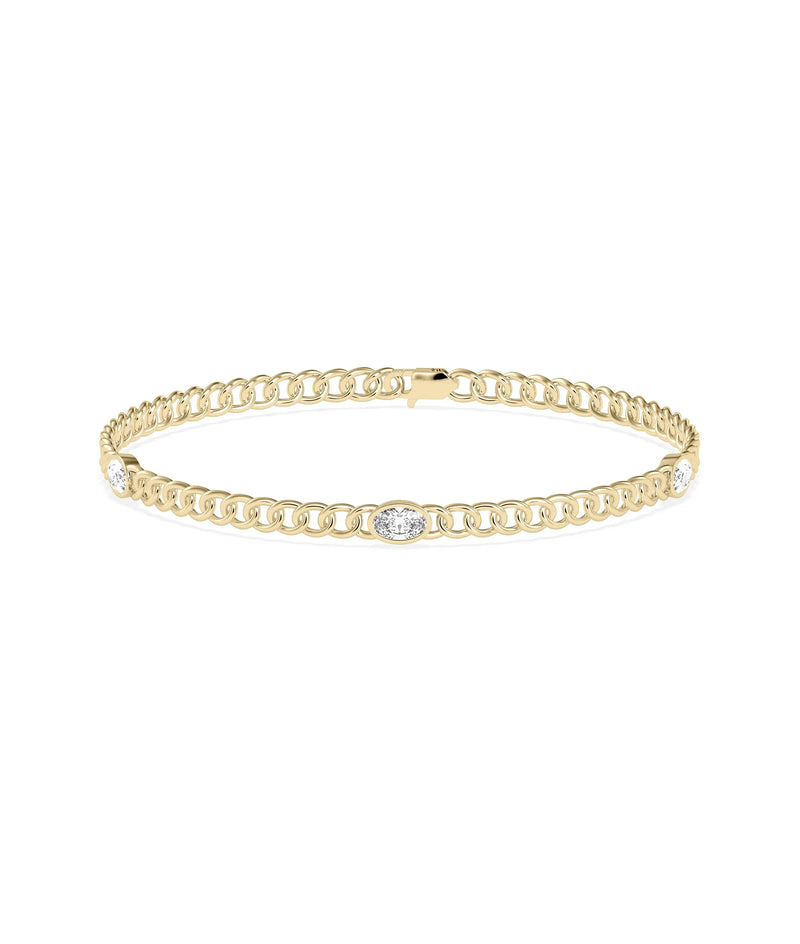Birthstone Station Curb Link Bracelet - 79e | Everyday 14K Gold Jewelry