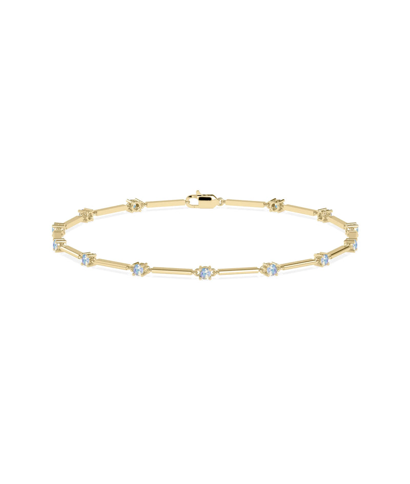 Birthstone Station Bracelet - 79e | Everyday 14K Gold Jewelry