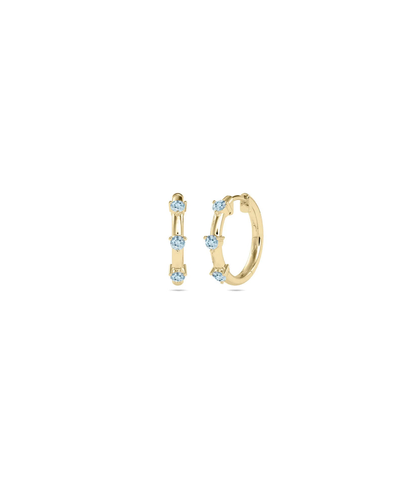 Birthstone Hoop Earring - 79e | Everyday 14K Gold Jewelry