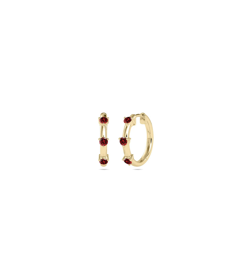Birthstone Hoop Earring - 79e | Everyday 14K Gold Jewelry
