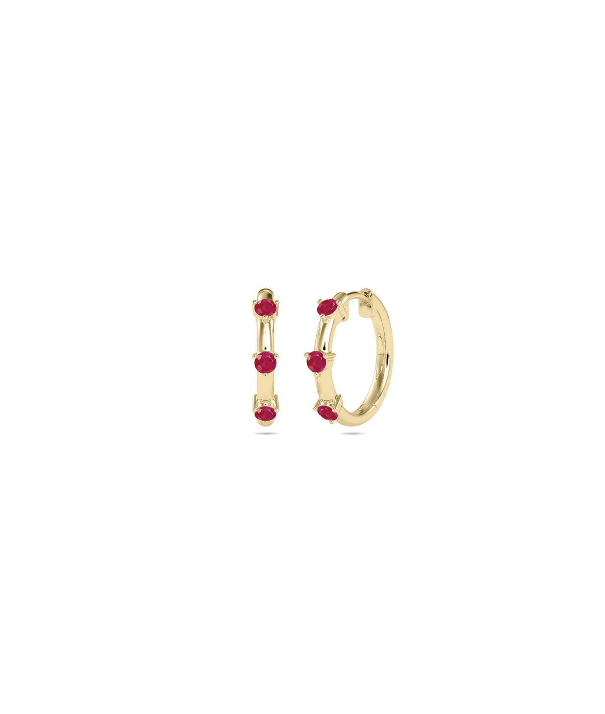 Birthstone Hoop Earring - 79e | Everyday 14K Gold Jewelry