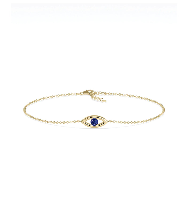 Birthstone Evil Eye Bracelet - 79e | Everyday 14K Gold Jewelry