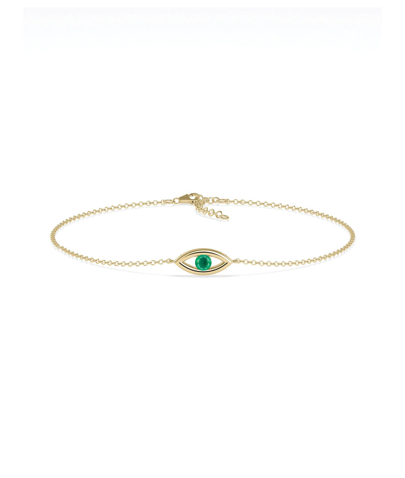 Birthstone Evil Eye Bracelet - 79e | Everyday 14K Gold Jewelry