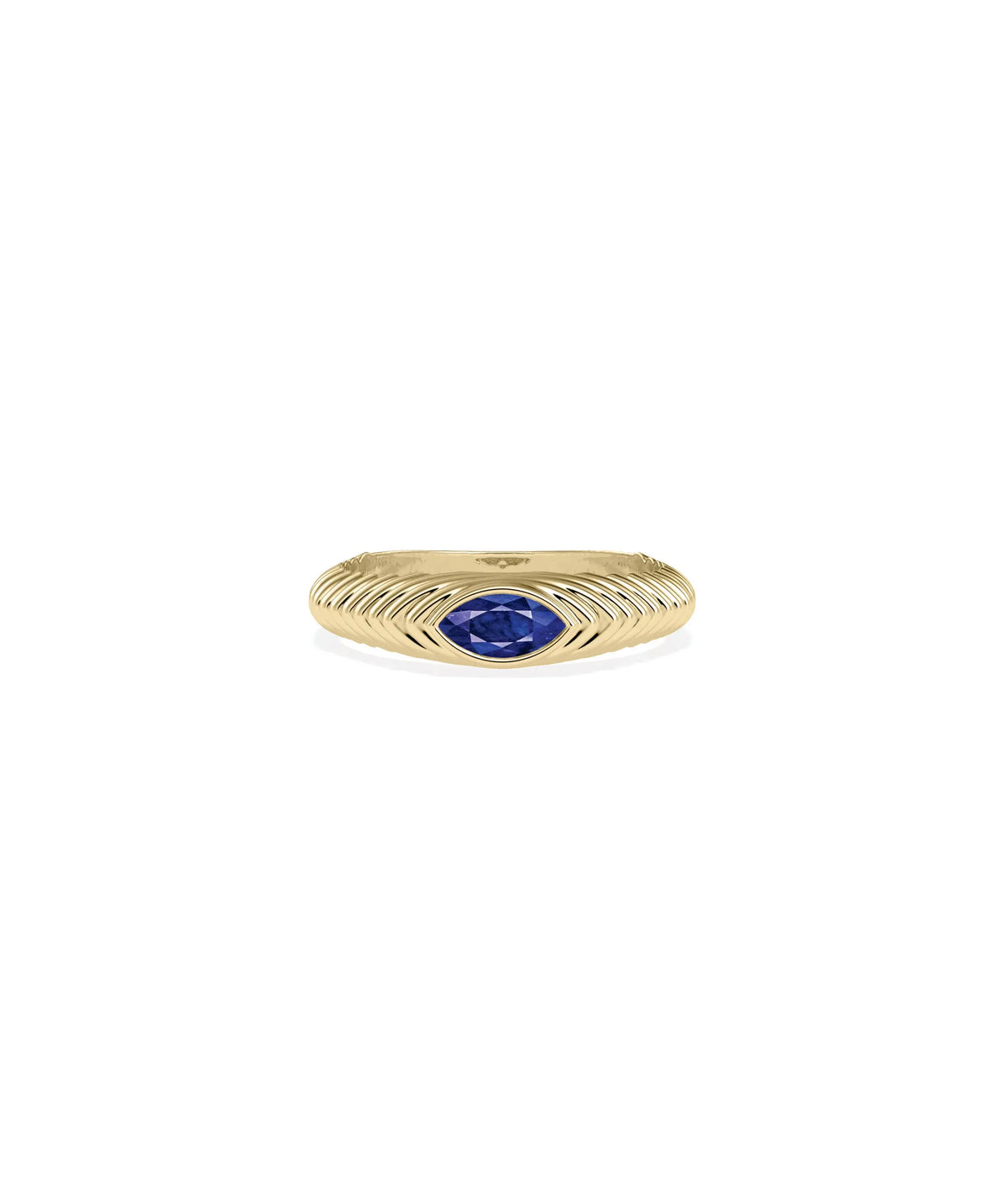 Birthstone Fluted Ring - 79e | Everyday 14K Gold Jewelry