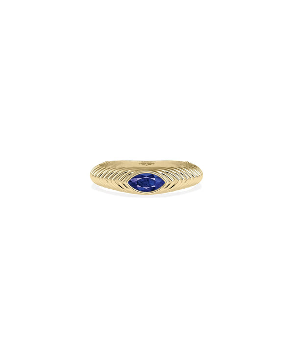 Birthstone Fluted Ring - 79e | Everyday 14K Gold Jewelry alternate view