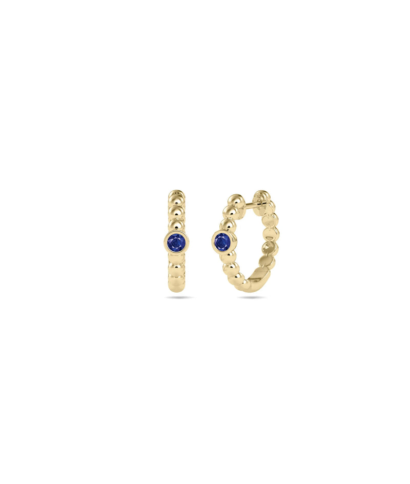 Birthstone Bubble Hoop Earring - 79e | Everyday 14K Gold Jewelry