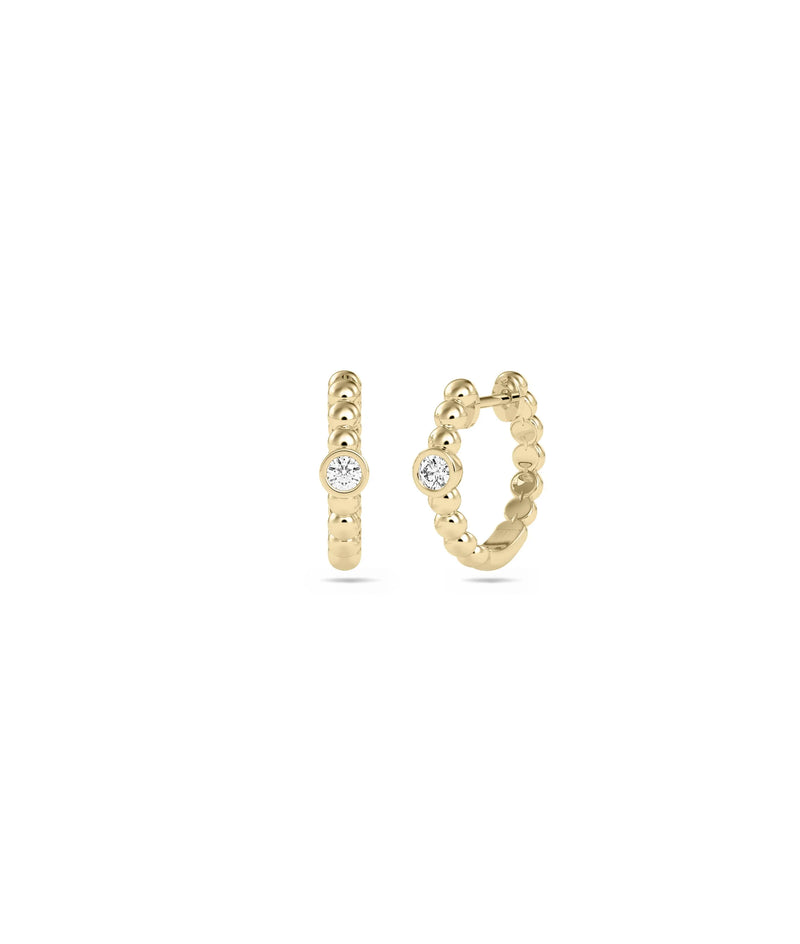 Birthstone Bubble Hoop Earring - 79e | Everyday 14K Gold Jewelry