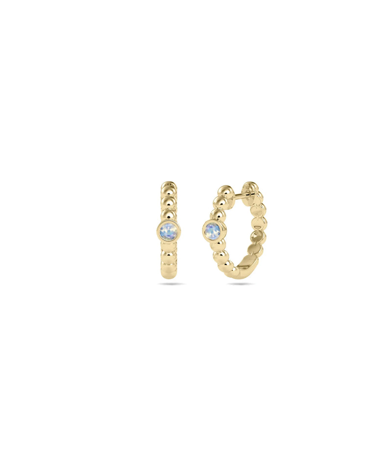 Birthstone Bubble Hoop Earring - 79e | Everyday 14K Gold Jewelry