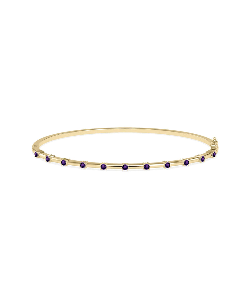 Birhstone Station Bangle - 79e | Everyday 14K Gold Jewelry