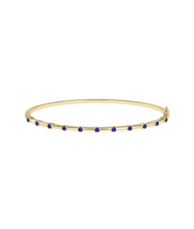 Birhstone Station Bangle - 79e | Everyday 14K Gold Jewelry