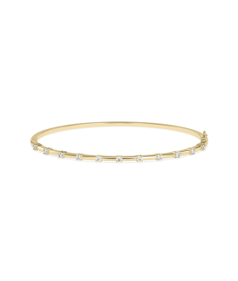 Birhstone Station Bangle - 79e | Everyday 14K Gold Jewelry
