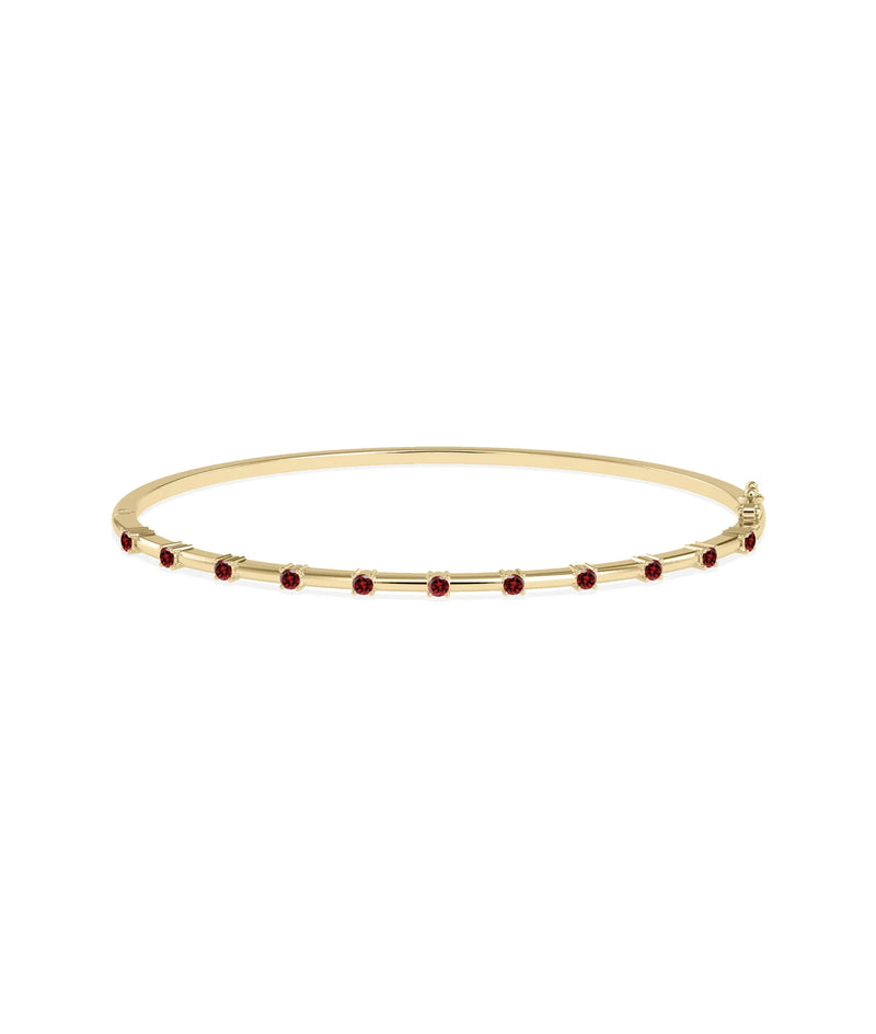 Birhstone Station Bangle - 79e | Everyday 14K Gold Jewelry
