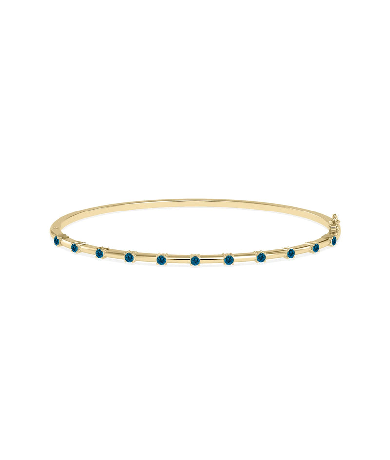 Birhstone Station Bangle - 79e | Everyday 14K Gold Jewelry