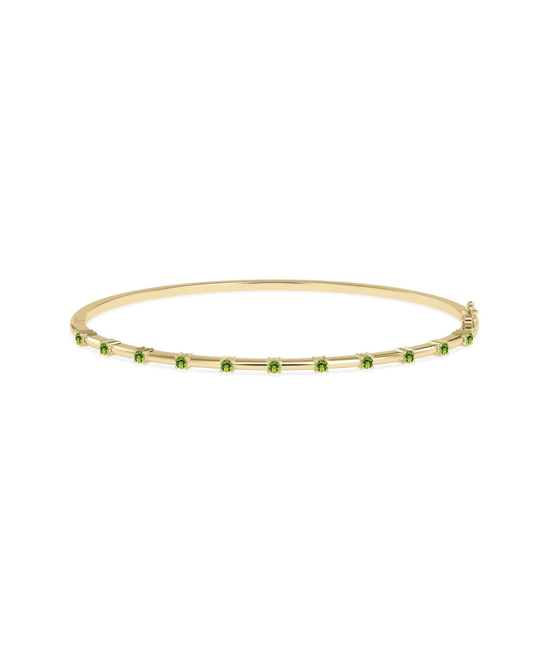 Birhstone Station Bangle - 79e | Everyday 14K Gold Jewelry
