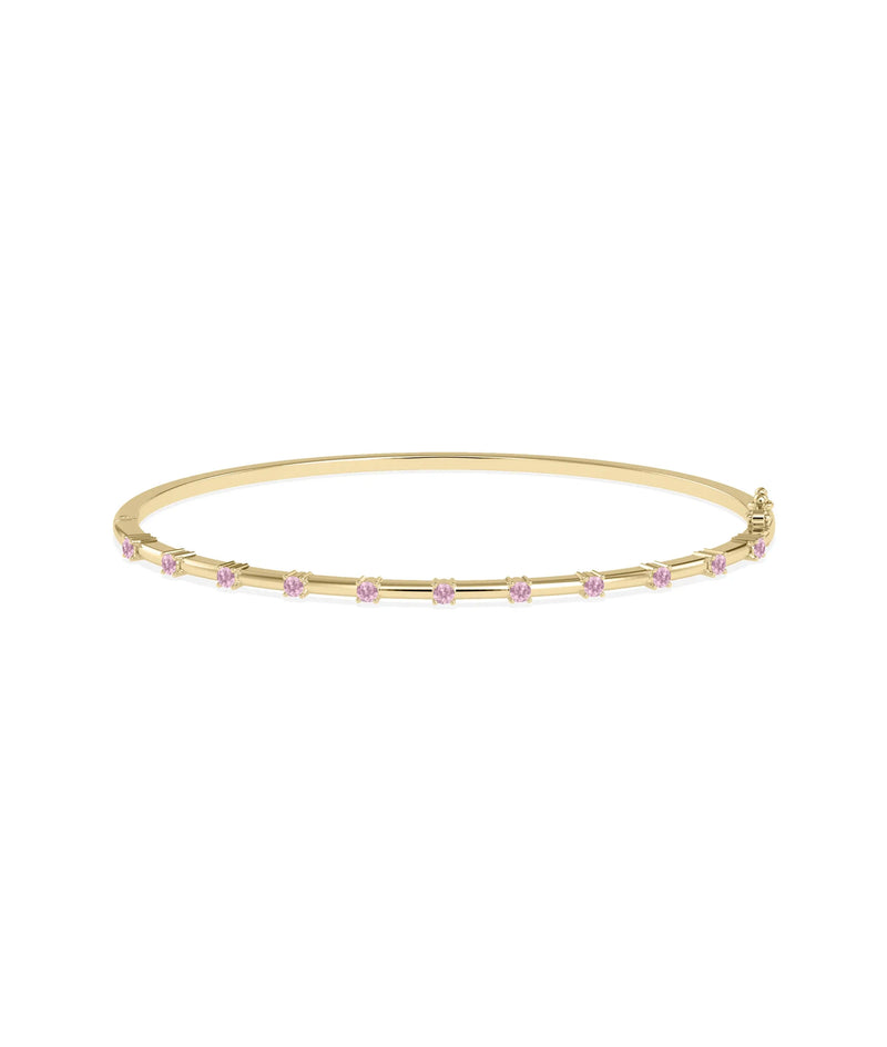 Birhstone Station Bangle - 79e | Everyday 14K Gold Jewelry