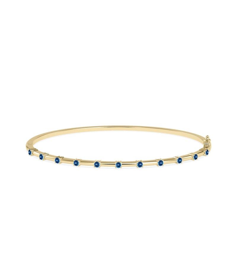 Birhstone Station Bangle - 79e | Everyday 14K Gold Jewelry