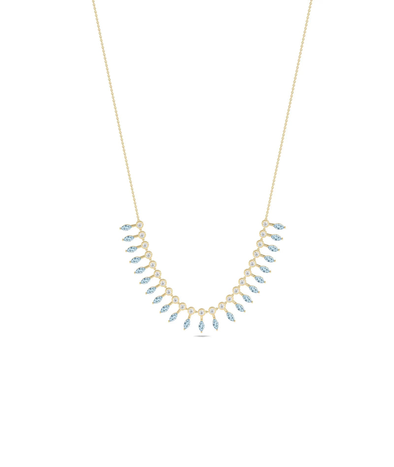 Birthstone and Diamond Layered Necklace - 79e | Everyday 14K Gold Jewelry