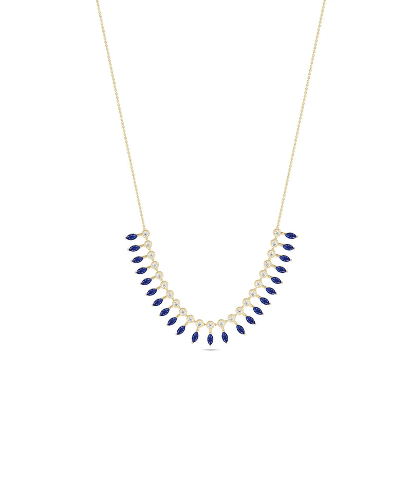 Birthstone and Diamond Layered Necklace - 79e | Everyday 14K Gold Jewelry