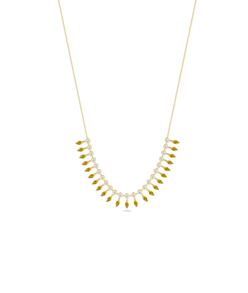 Birthstone and Diamond Layered Necklace - 79e | Everyday 14K Gold Jewelry