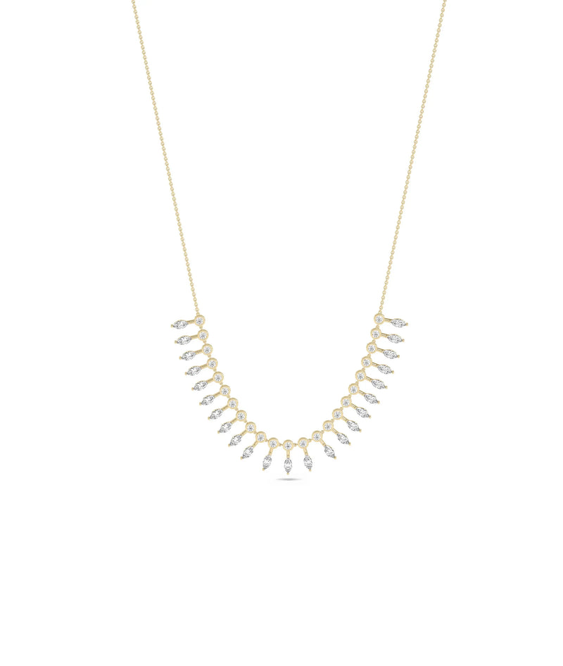Birthstone and Diamond Layered Necklace - 79e | Everyday 14K Gold Jewelry