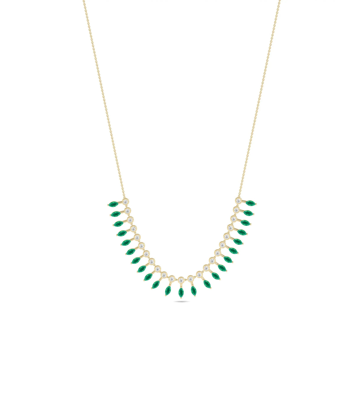 Birthstone and Diamond Layered Necklace - 79e | Everyday 14K Gold Jewelry