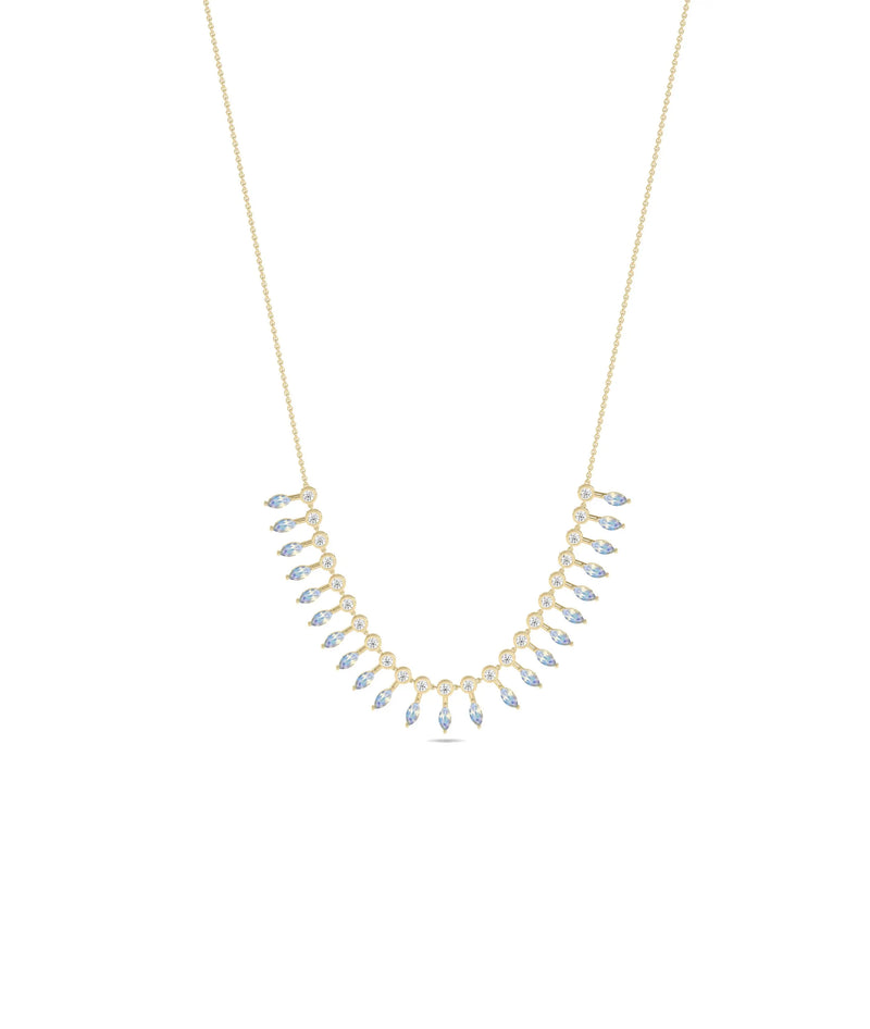 Birthstone and Diamond Layered Necklace - 79e | Everyday 14K Gold Jewelry