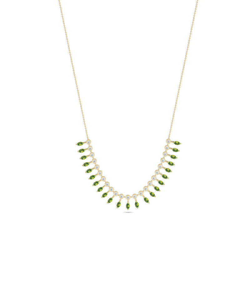 Birthstone and Diamond Layered Necklace - 79e | Everyday 14K Gold Jewelry