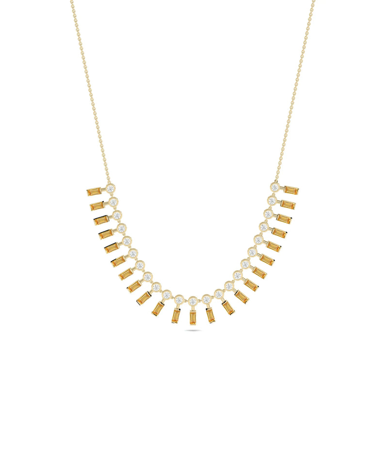Birthstone and Diamond Layered Necklace - 79e | Everyday 14K Gold Jewelry