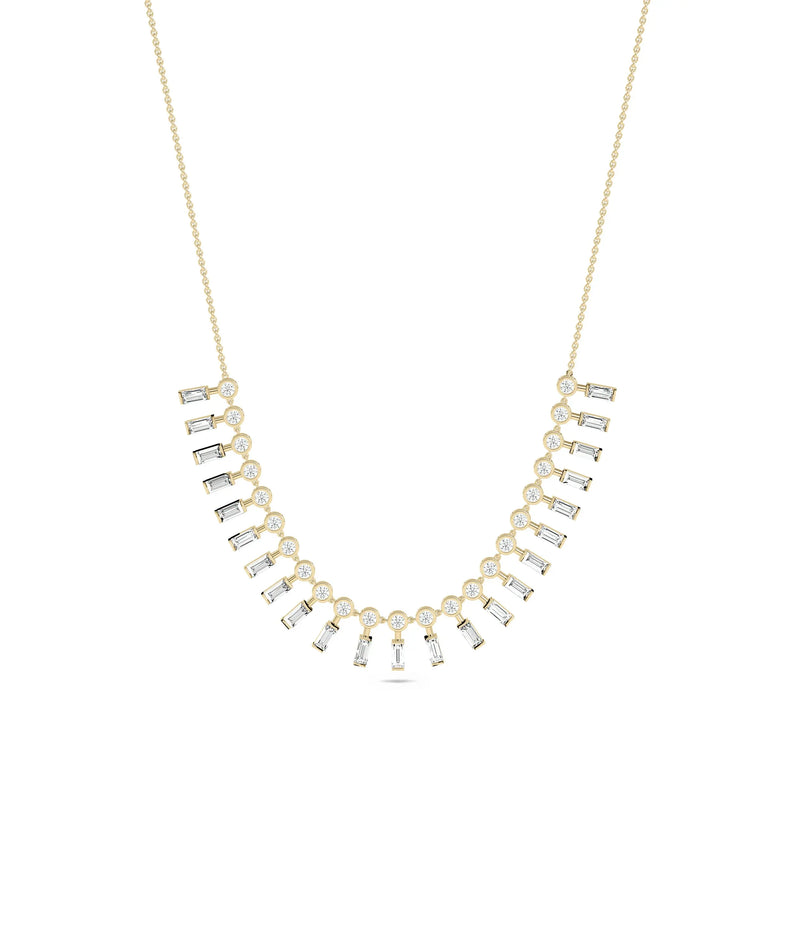 Birthstone and Diamond Layered Necklace - 79e | Everyday 14K Gold Jewelry