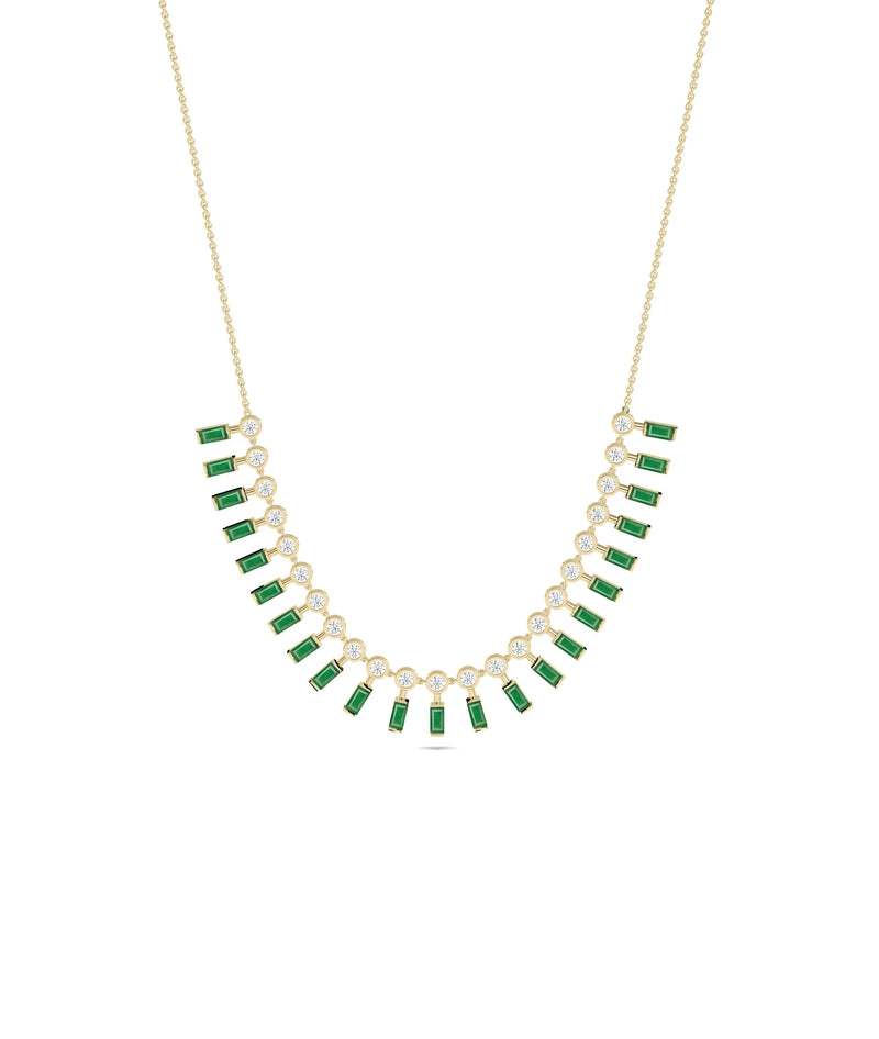 Birthstone and Diamond Layered Necklace - 79e | Everyday 14K Gold Jewelry